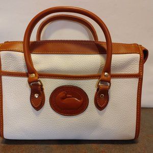 NEW Dooney & Bourke Brown Black Pebble All Weather Leather Shoulder Bag Purse